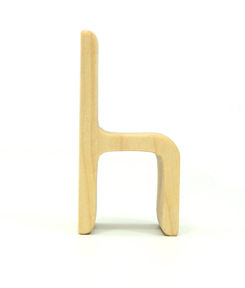 Modern Maple Wood Chair Miniature